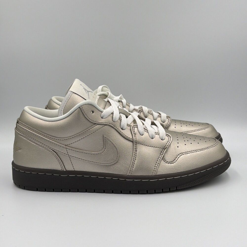WOMENS AIR JORDAN 1 LOW SE METALLIC ZINC-SUMMIT WHITE HQ3529-099 SIZE 11.5